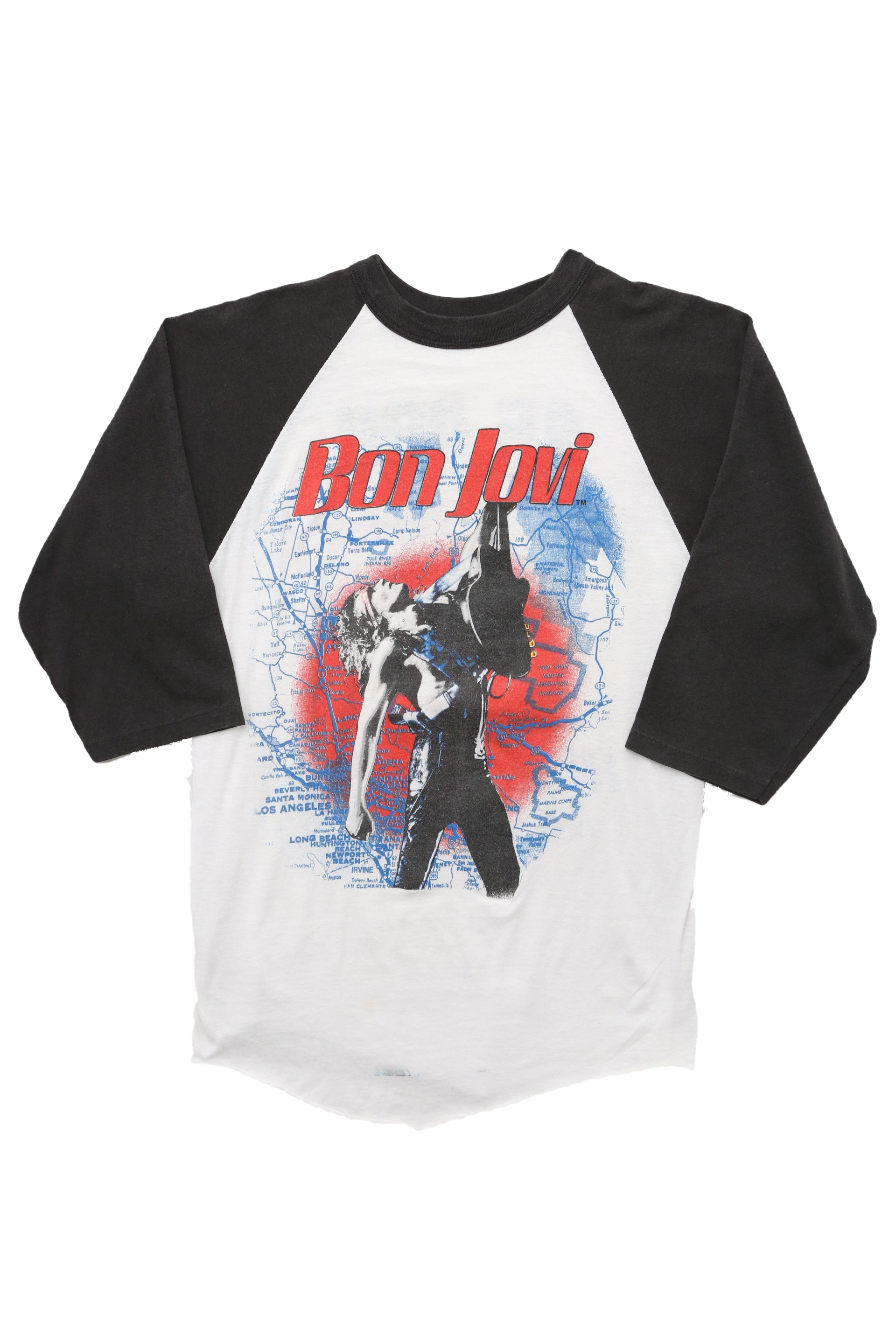 1987 Vintage Bon Jovi Irvine Meadows Raglan Jersey tee