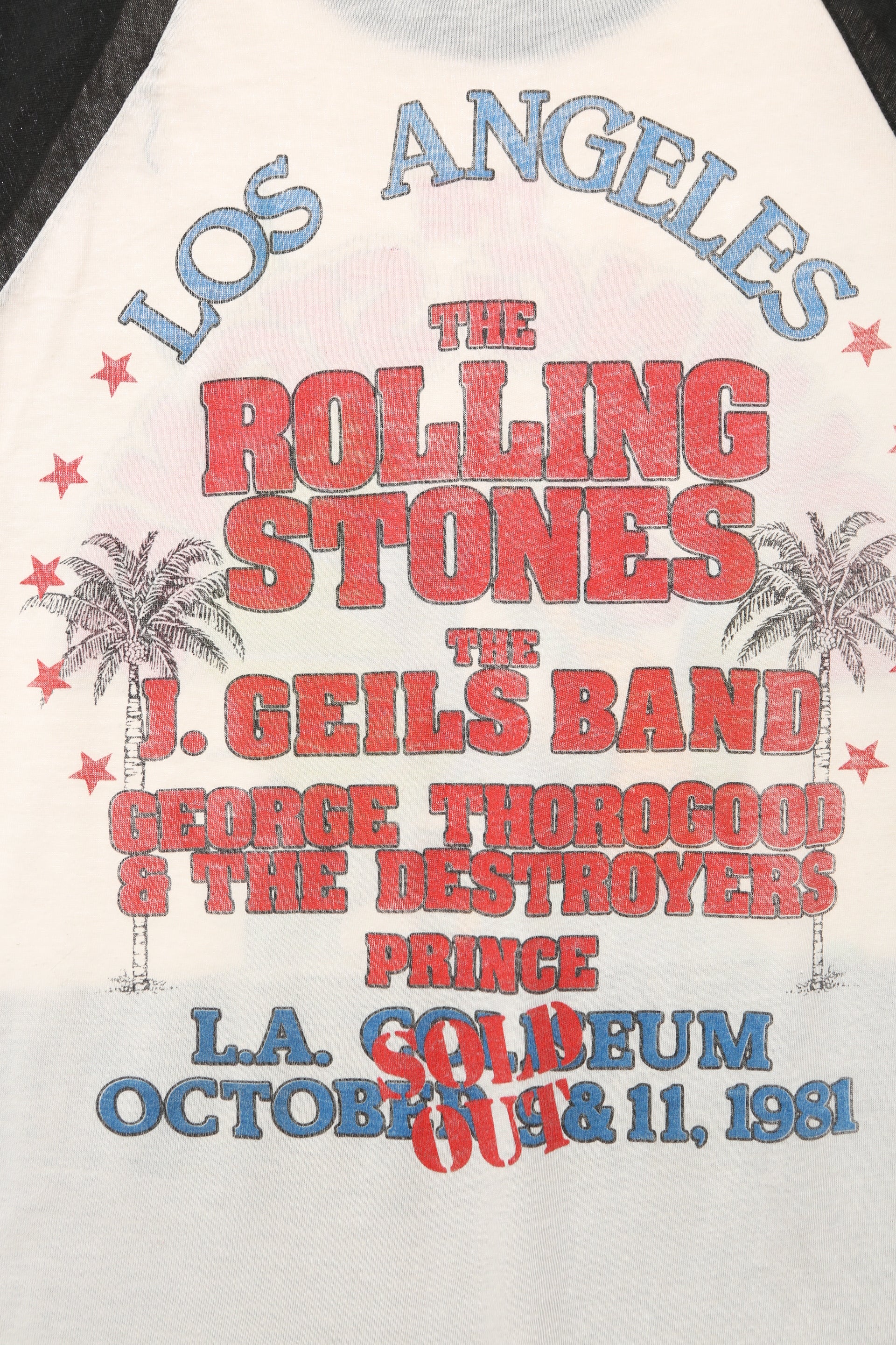 1981 Vintage The Rolling Stones Los Angeles Coliseum Concert Shirt