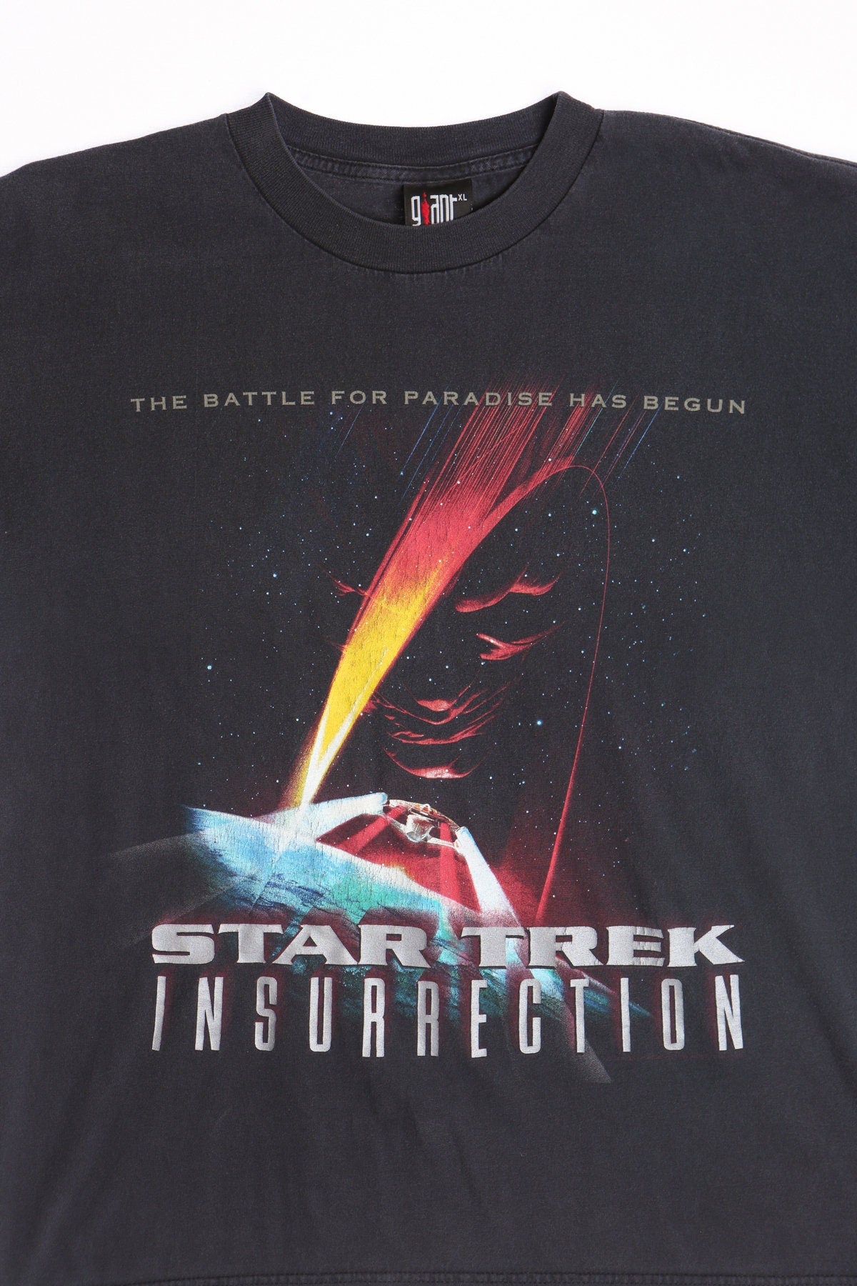Star Trek Insurrection Black Graphic T-shirt  - The Battle For Paradise has Begun