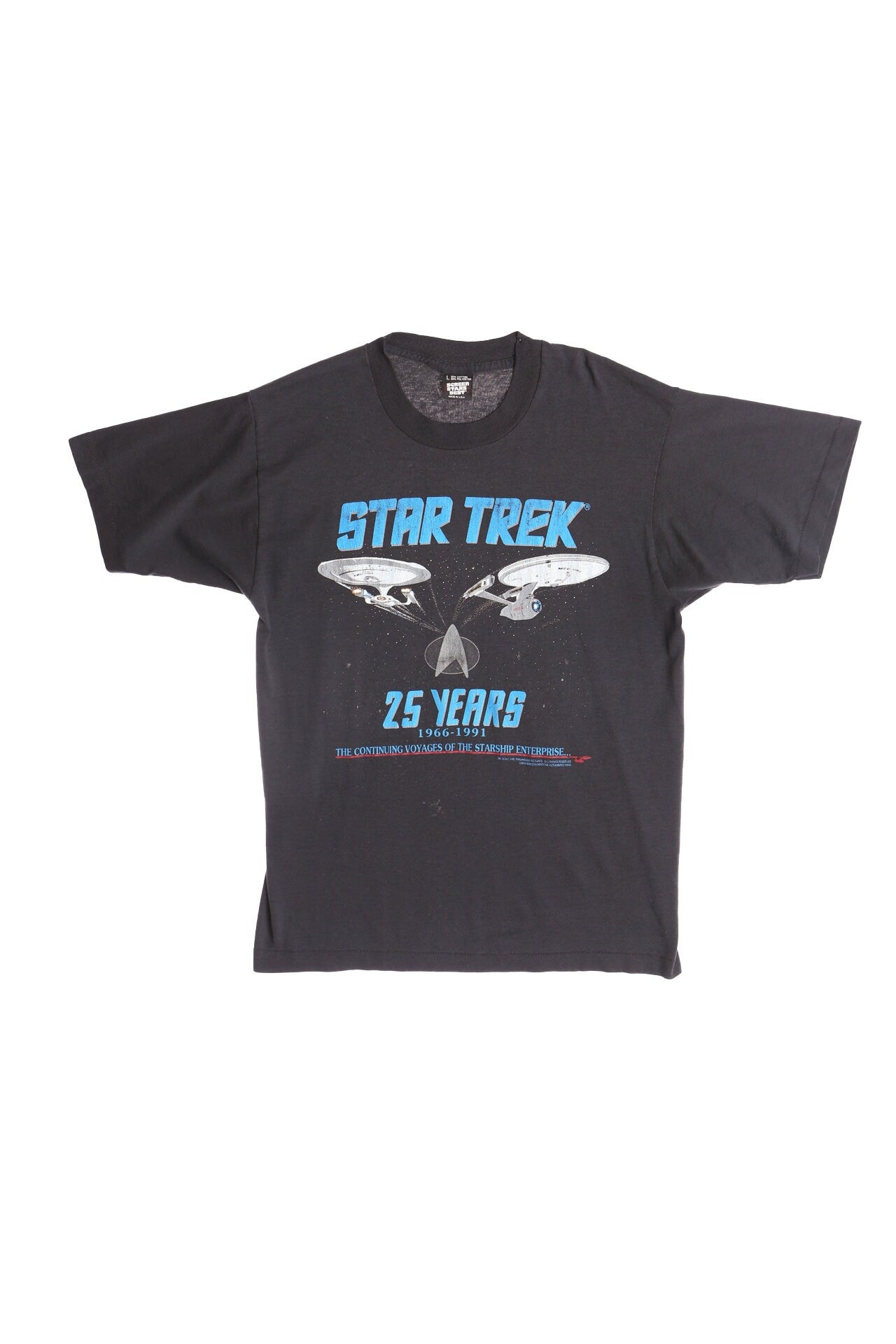 Star Trek 25 Year Anniversary Black Graphic T-shirt