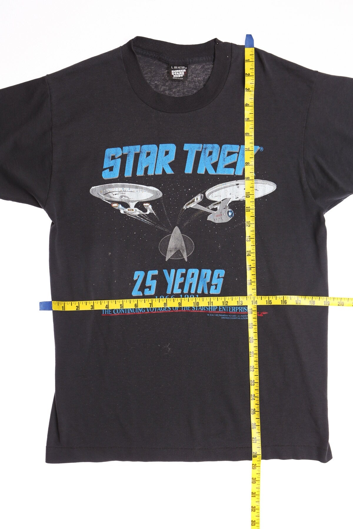 Star Trek 25 Year Anniversary Black Graphic T-shirt