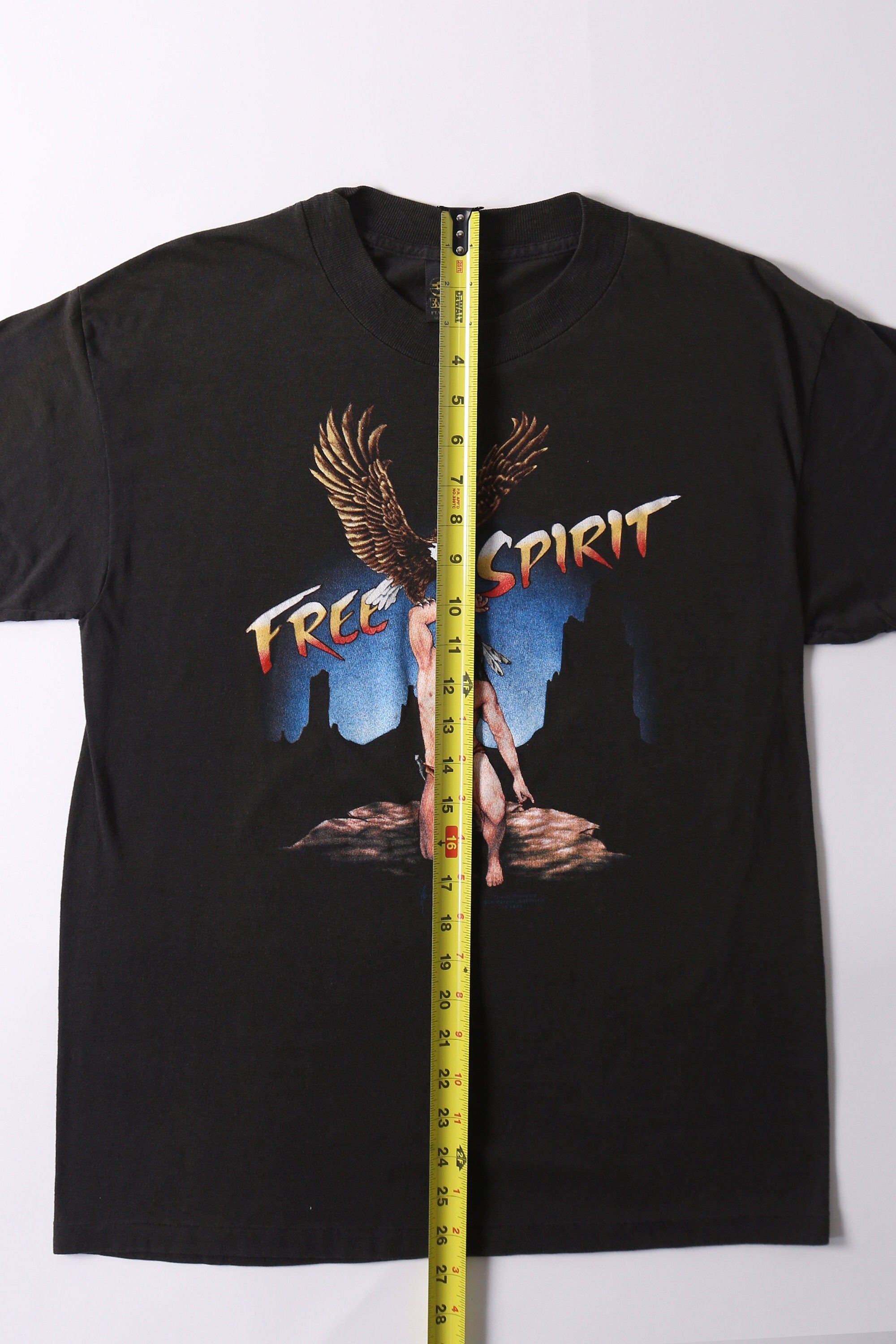 Vintage 3D Emblem "Free Spirit" T-Shirt