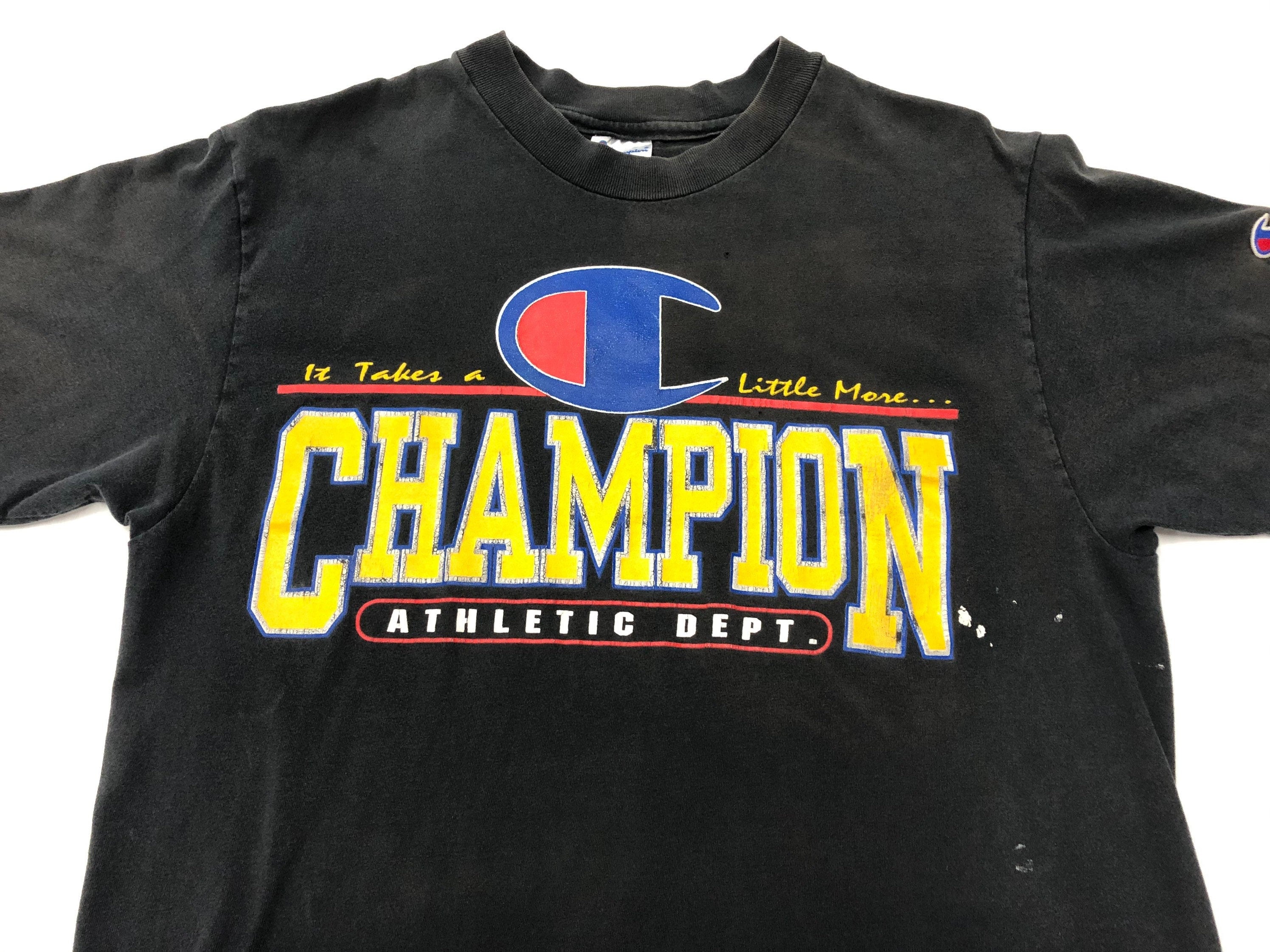 Vintage Yellow Lettered Champion T-Shirt