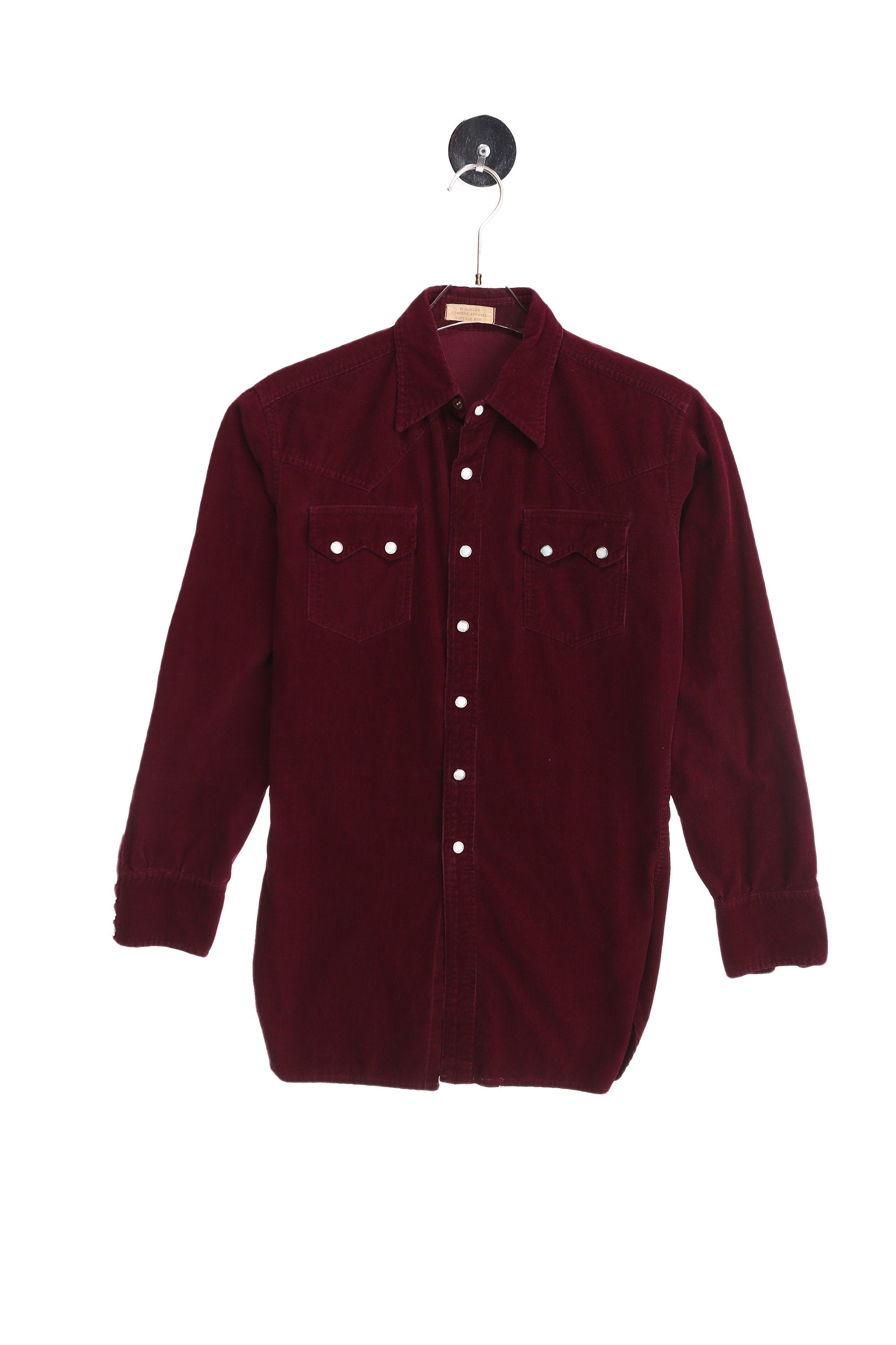Men's Red Corduroy Long Sleeve Western Shirt